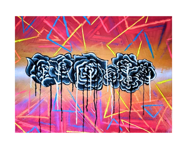 Roses & Triangles (2000 x 1500 px) "Velvet Static" Fine Art Print