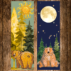 Fat Bear Sun & Moon Bookmark Duo